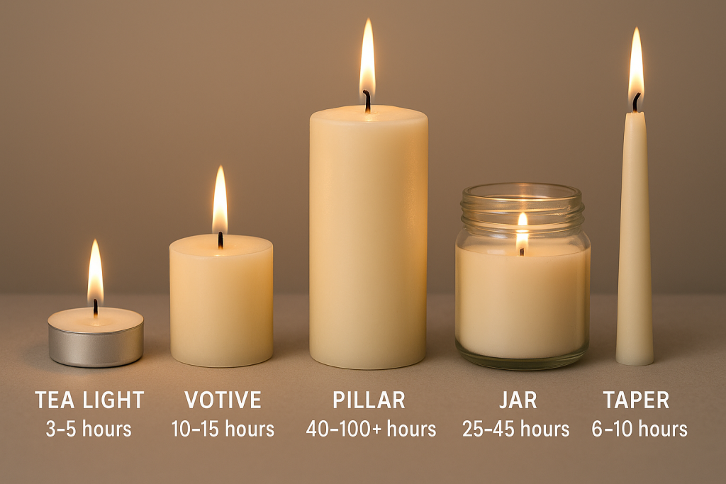 Average Burn Time by Candle Type