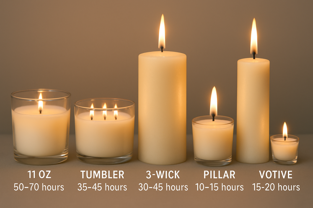 Burn Time Estimates by Candle Size