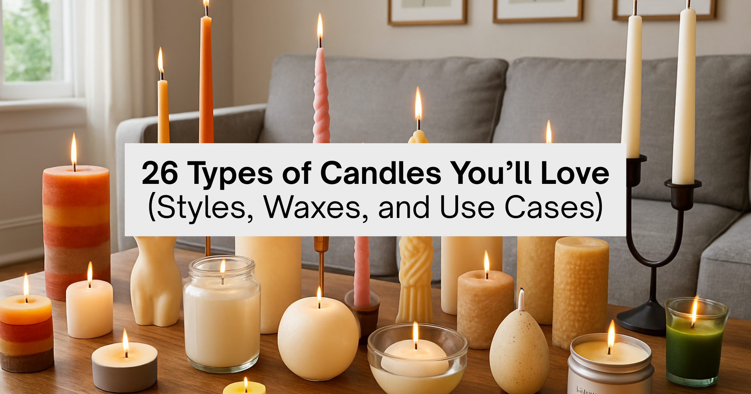 26 Types of Candles You’ll Love