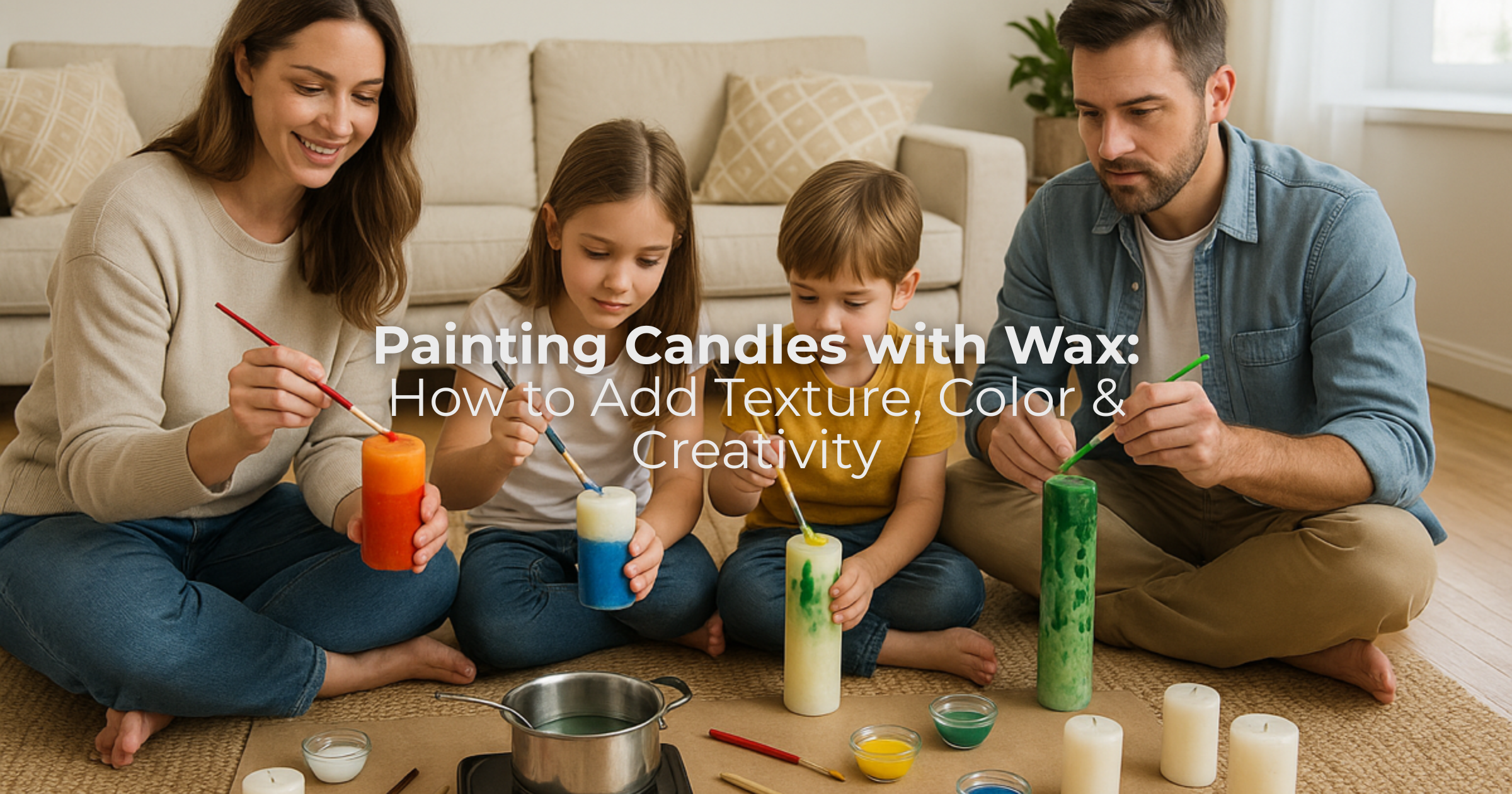 Painting Candles with Wax
